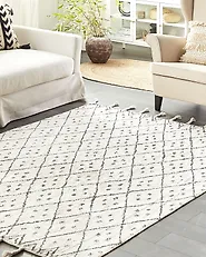 Tappeto AGADIR Bianco sporco 160 x 230 cm Cotone_1178961
