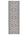 Teppich mehrfarbig 80 x 240 cm orientalisches Muster Kurzflor HACILAR_886586