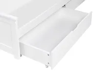 Bed with 4 Drawers SABRAN Pine Wood White 160 x 200 cm (EU King Size)_1061308