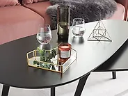 Dekotablett Herz PONTIVY Glas Gold_1179696