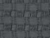 Tagesdecke Baumwolle dunkelgrau mit Fransen 150 x 200 cm BERE_918095