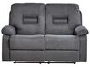 2 Seater Fabric Manual Recliner Sofa Grey BERGEN II_934025