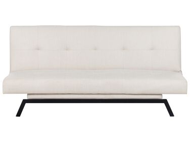 Fabric Sofa Bed Off White LEEDS
