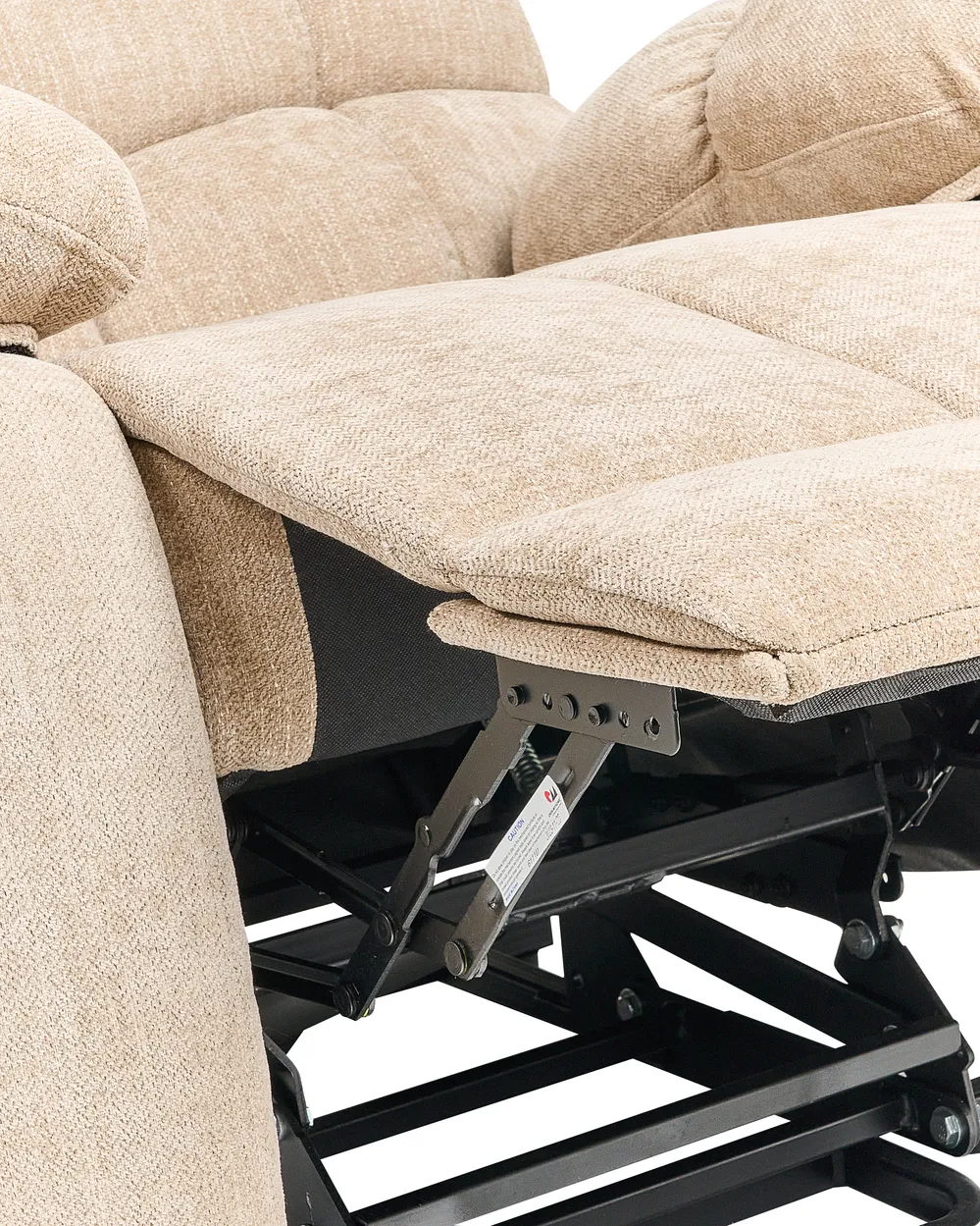 Sedia reclinabile elettrica ARES Poggiapiedi a scomparsa Tessuto Beige_938707