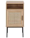 Rattan Door Bedside Table Light Wood PASCO_804106