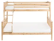 Bunk Bed Pine Wood BIERNE 90/140 x 200 cm Light Brown_987628