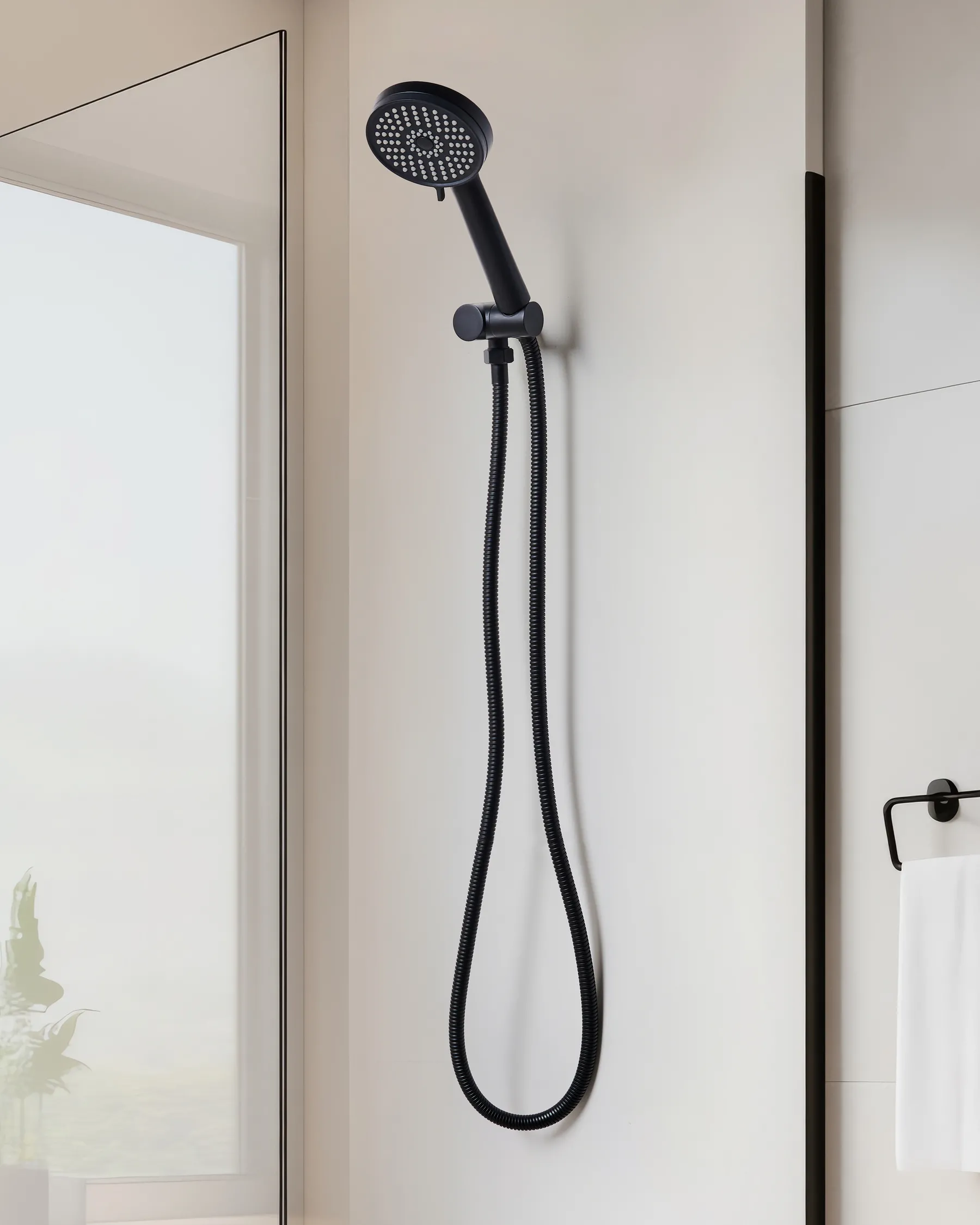 Shower Head and Hose Kit SURIPA 3-function Black_989149