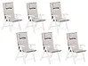 Set of 6 Back/Seat Cushions JAVA/AMANTEA 50 x 70 cm Taupe