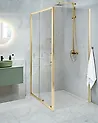 Shower Enclosure YORO 800 x 1000 x 1850 mm Gold