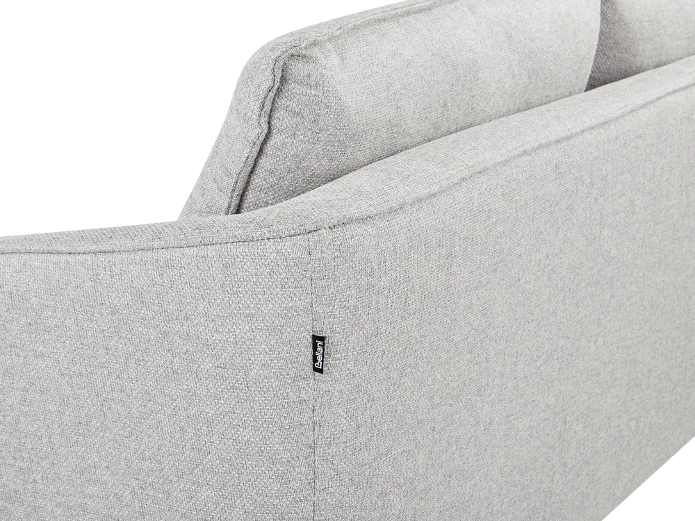 Sofa 2 Seater HOBRO Fabric Light Grey_949673