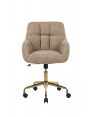 Chaise de bureau PALMDALE Bouclé Marron clair_1151751
