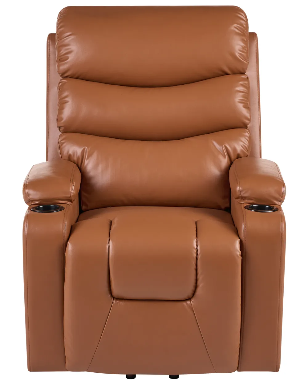 Electric Recliner Chair ETER Faux Leather Golden Brown_1074016