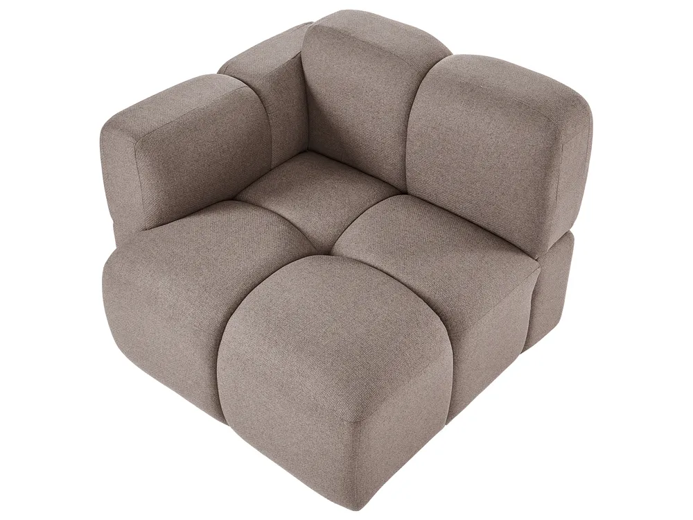 Modular Corner Sofa 4 Seater MAKSABERG Fabric Taupe Right Hand_1136529