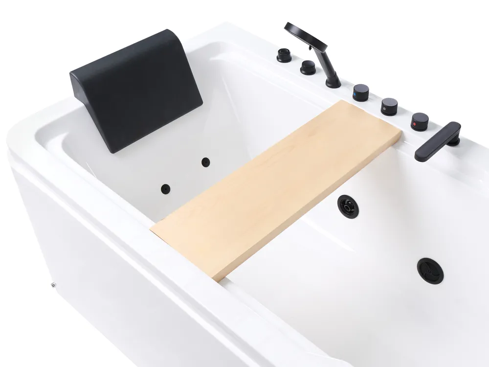 Wanna narożna z hydromasażem CAMALU 180 x 86 cm Biały_1029462