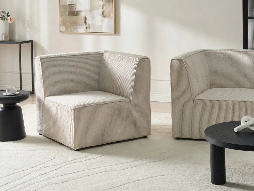Corner Seat LEMVIG Corduroy Beige Right Hand
