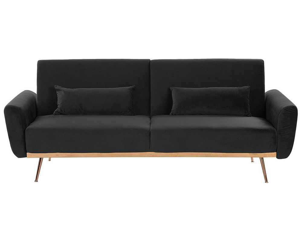 Sofá cama 3 plazas EINA Terciopelo Negro