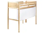 High Sleeper Bed with Desk Pine Wood FOUCAMONT 90 x 200 cm (EU Single) Light Brown_964304