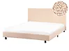 Bed Boucle ALBI 140 x 200 cm (EU Double) Beige