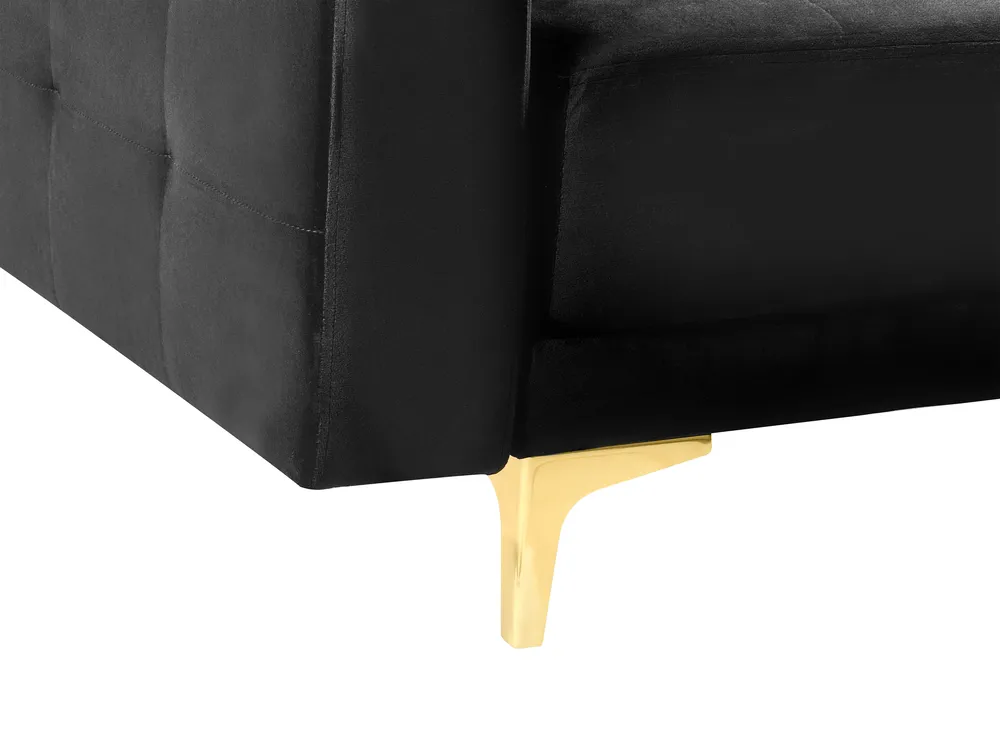 Sofa Bed 3 Seater ABERDEEN Velvet Black_951461