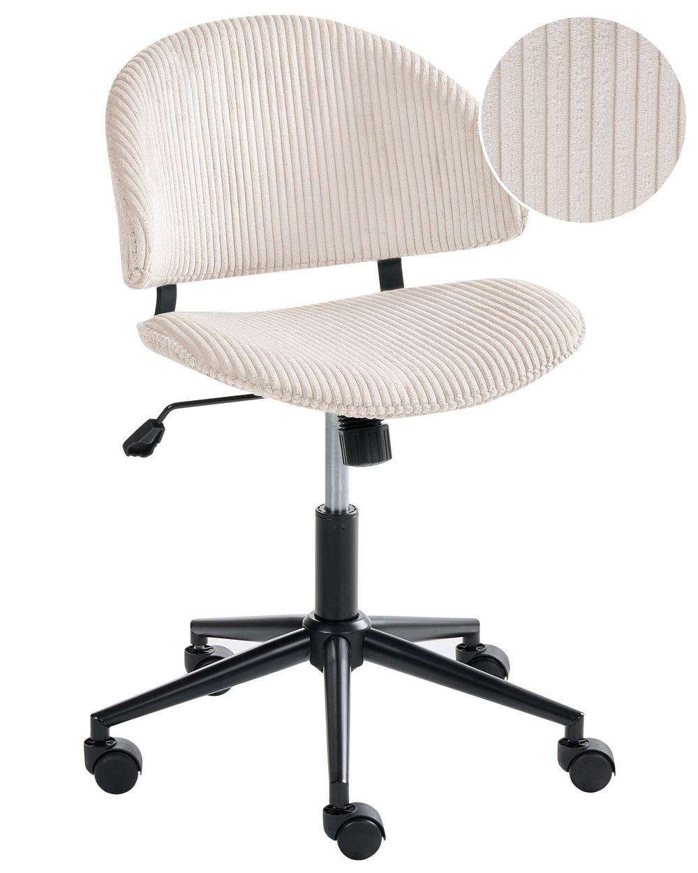 Silla de oficina KIANA Pana Blanco crema