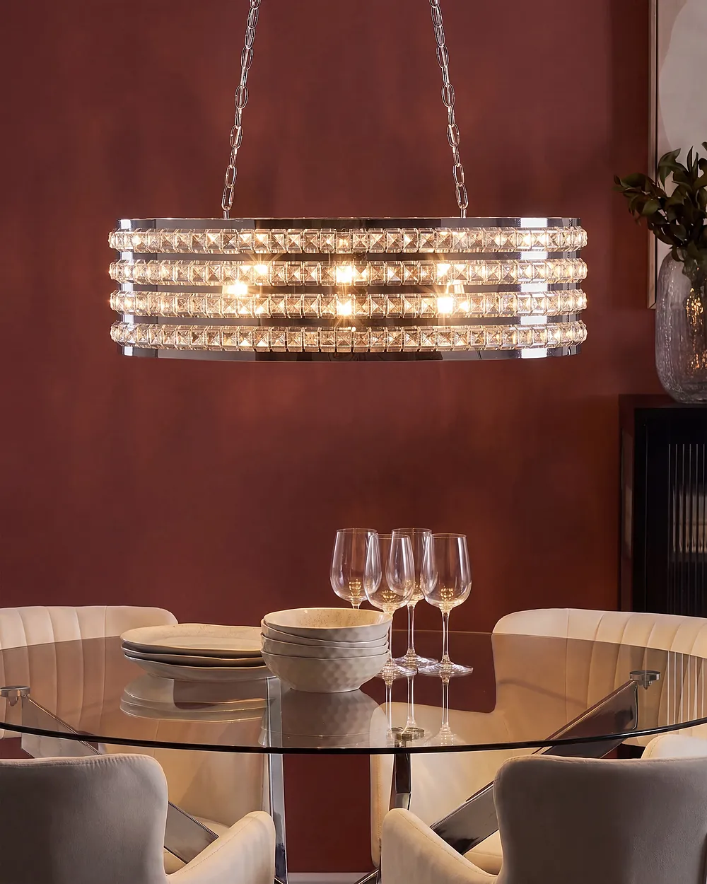 Lampa wisząca CAVONE Kryształ Srebrny_1153718