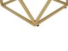 Beistelltisch beige / gold Marmor Optik quadratisch 50 x 50 cm MALIBU_791858