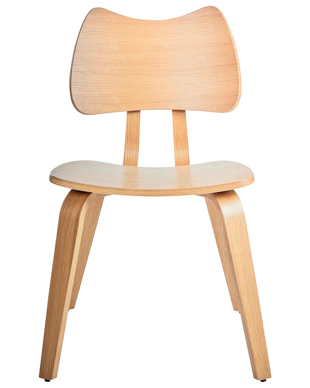 Set of 2 Dining Chairs DIANA Wood Light Brown_975958