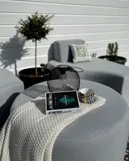 Garden Lounge Set with Table 2 Seater FABRO Modular Light Grey_1017813
