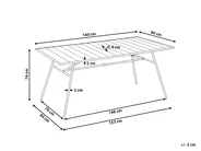 Garden Dining Table TERENZO 160 cm 90 cm Metal Light Beige_1077626