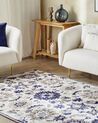 Tappeto lana beige chiaro e blu marino 200 x 200 cm KUMRU_830905