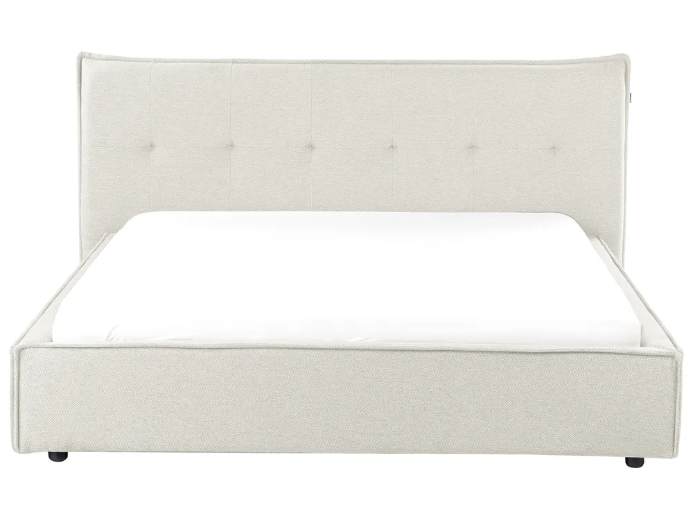 Waterbed Faux Linen LESTRE 160 x 200 cm (EU King Size) Off-White_962672