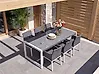 Garden Dining Table BACOLI 210 cm 90 cm Glass Off-White