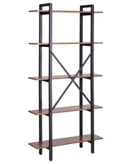 Regał 5 półek DARBY 180 cm Ciemnobrązowy_791536
