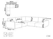 Modular Corner Sofa 5 Seater MESNALI Boucle Beige Right Hand_1046621