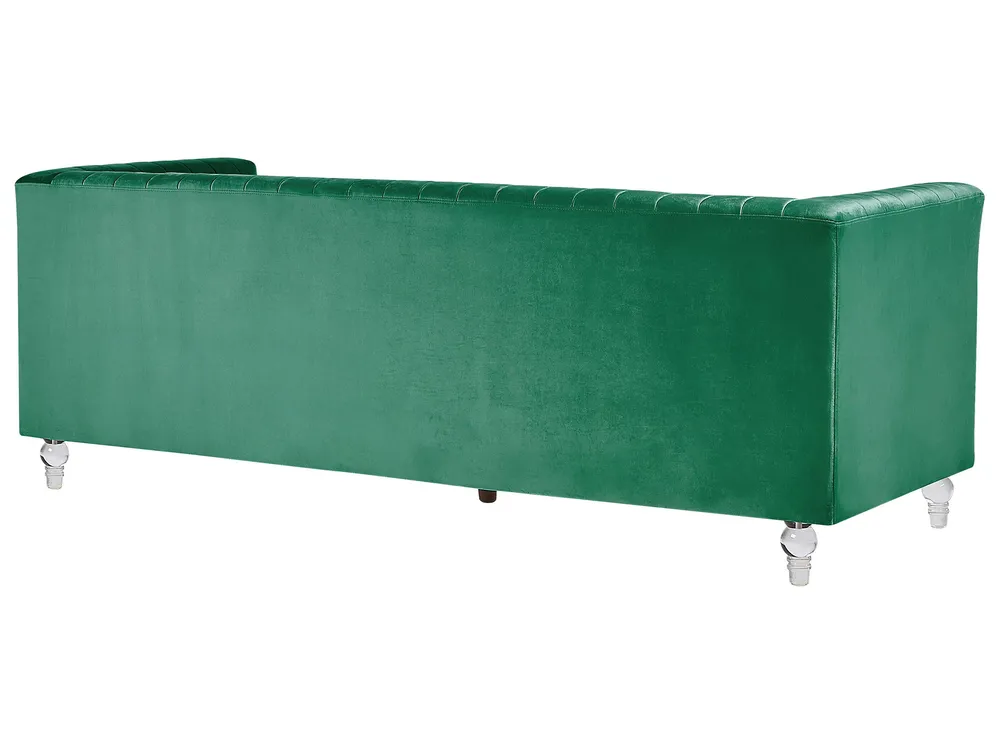 Sofa 3 Seater ARVIKA Velvet Green_806133