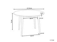 Dining Table RADAN Light Brown 110 cm 110 cm_826934