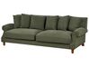 3 Seater Fabric Sofa Green EIKE_918821