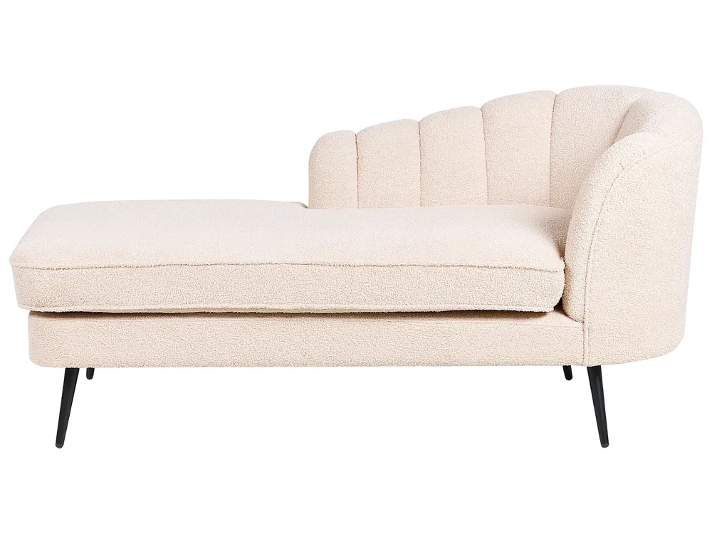 Chaise longue versione destra ALLIER Bouclé Beige chiaro_887301