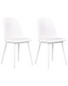 Sada 2 jídelních židlí bílá FOMBY_902818