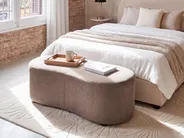 Sofa AMAL mit Ottomane Stoff Taupe_1146563