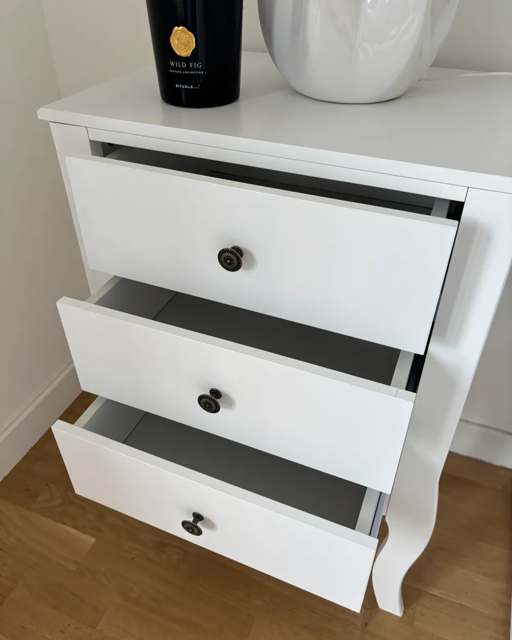 3 Drawer Bedside Table LANE White_1026063
