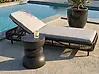 Table d'appoint FALIRO 37 cm 37 cm Effet terrasse Noir