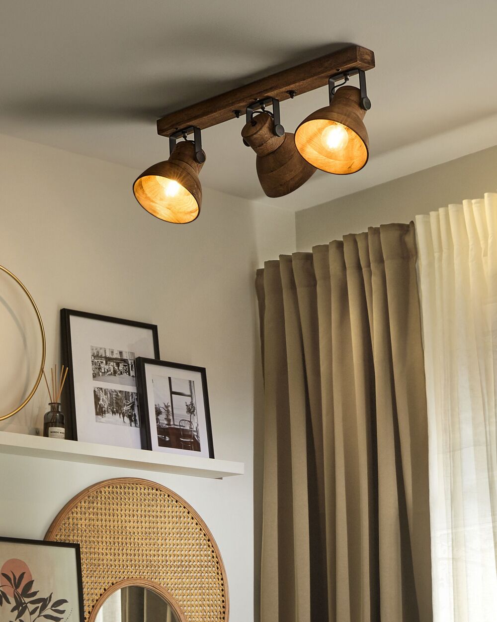 Mango wood ceiling light deals