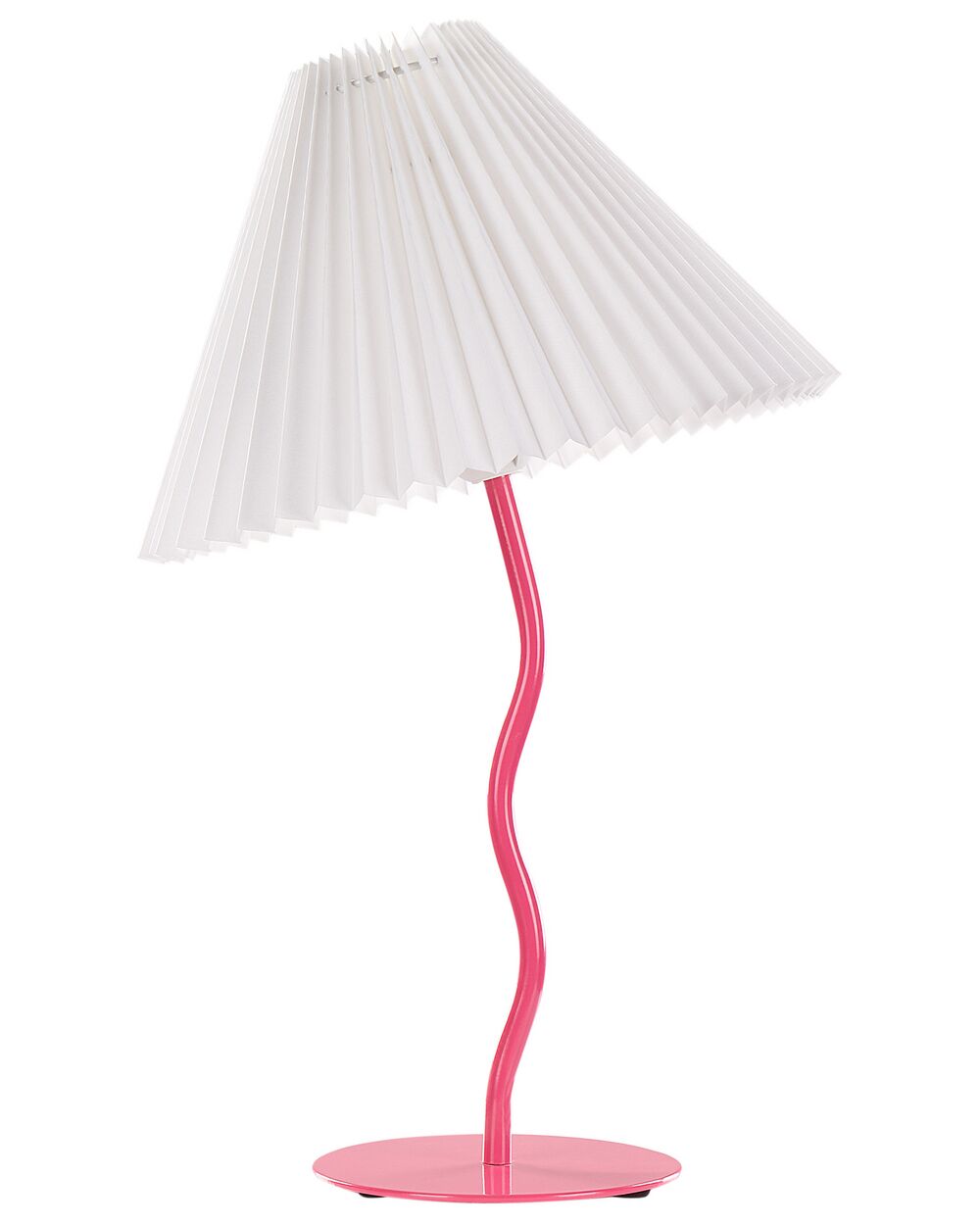 Table Lamp ALWERO Metal Fuchsia Pink Beliani