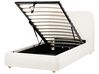 Ottoman Bed BLAGNAC Fabric Off-White 90 x 200 cm (EU Single)