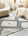 Bavlnený koberec 140 x 200 cm čierna/biela ARBAA_831315