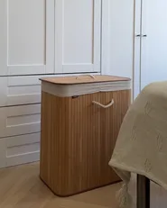 Kosz na pranie KANDY Bambus Jasnobrązowy 100 L_942646