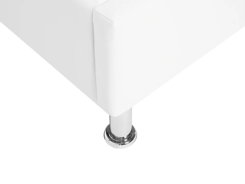 Ottoman Bed METZ Faux Leather White 90 x 200 cm (EU Single)_799466
