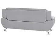 Sofa 3 Seater LEIRA Faux Leather Grey_1058655
