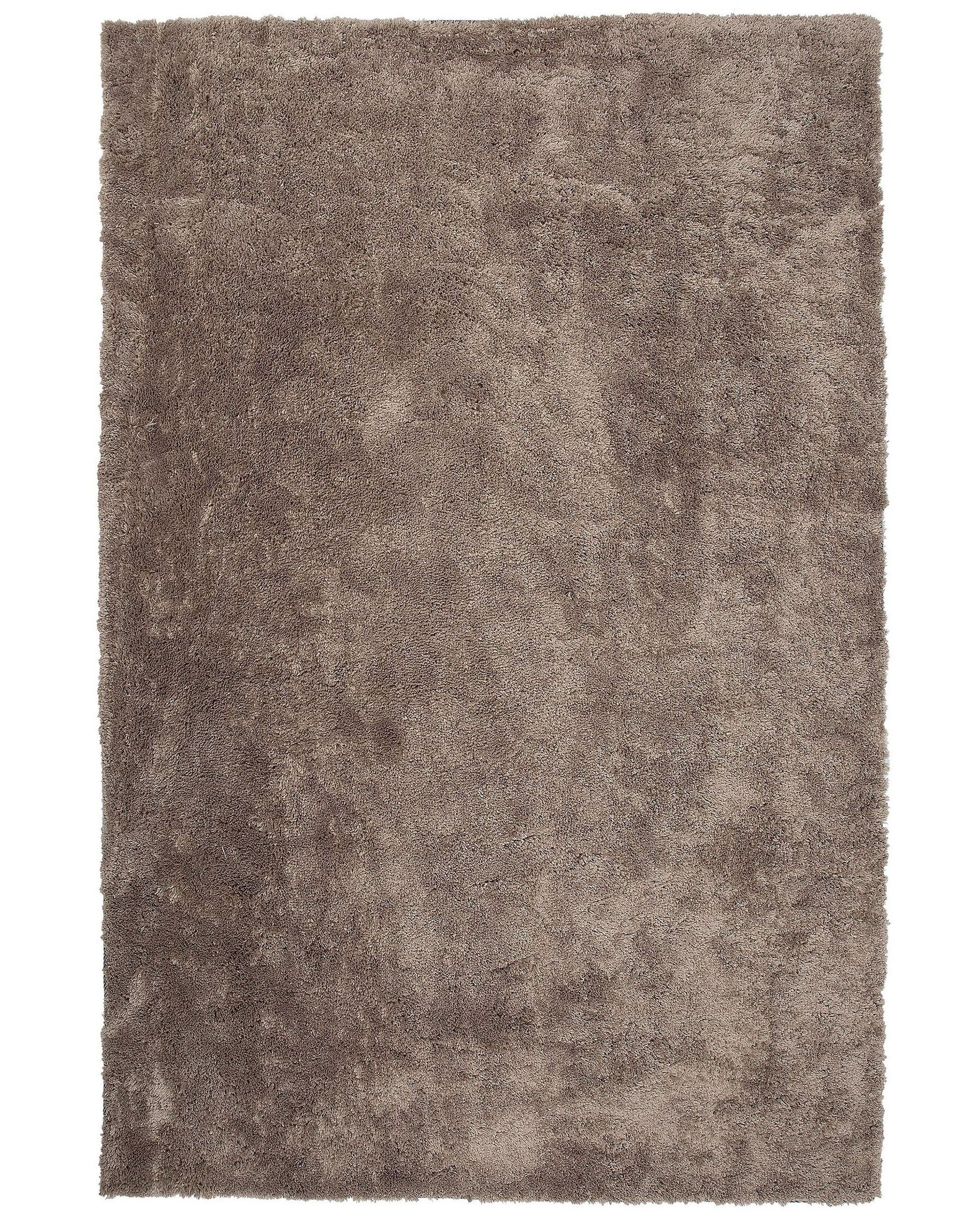 Tappeto shaggy marrone chiaro 140 x 200 cm EVREN_758565